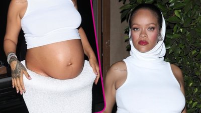 Ciężarna Rihanna paradowała z odsłoniętym brzuszkiem! Poród tuż tuż, a ona wygląda jak z wybiegu (FOTO)