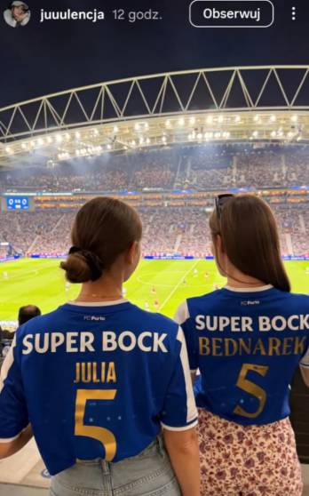 Sanah kibicuje Janowi Bednarkowi z jego żoną i córką w Porto: