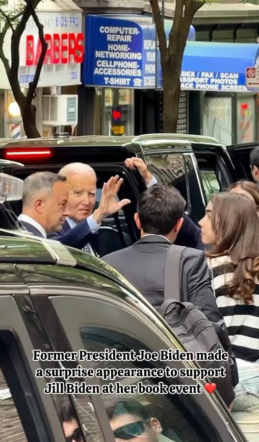 Joe Biden na spotkaniu autorskim swojej żony, fot. Instagram