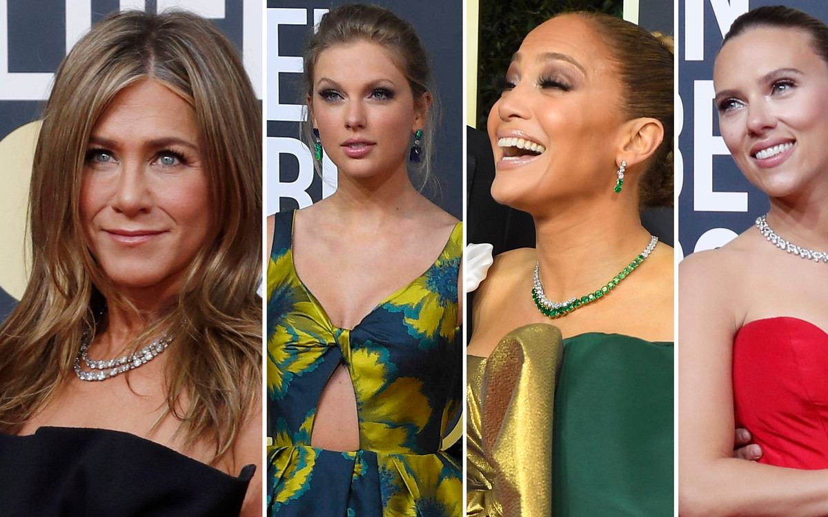 Złote Globy 2020: Jennifer Aniston w czarnej kreacji od Diora, Scarlett Johansson w obłędnej czerwieni i fatalna suknia Jennifer Lopez