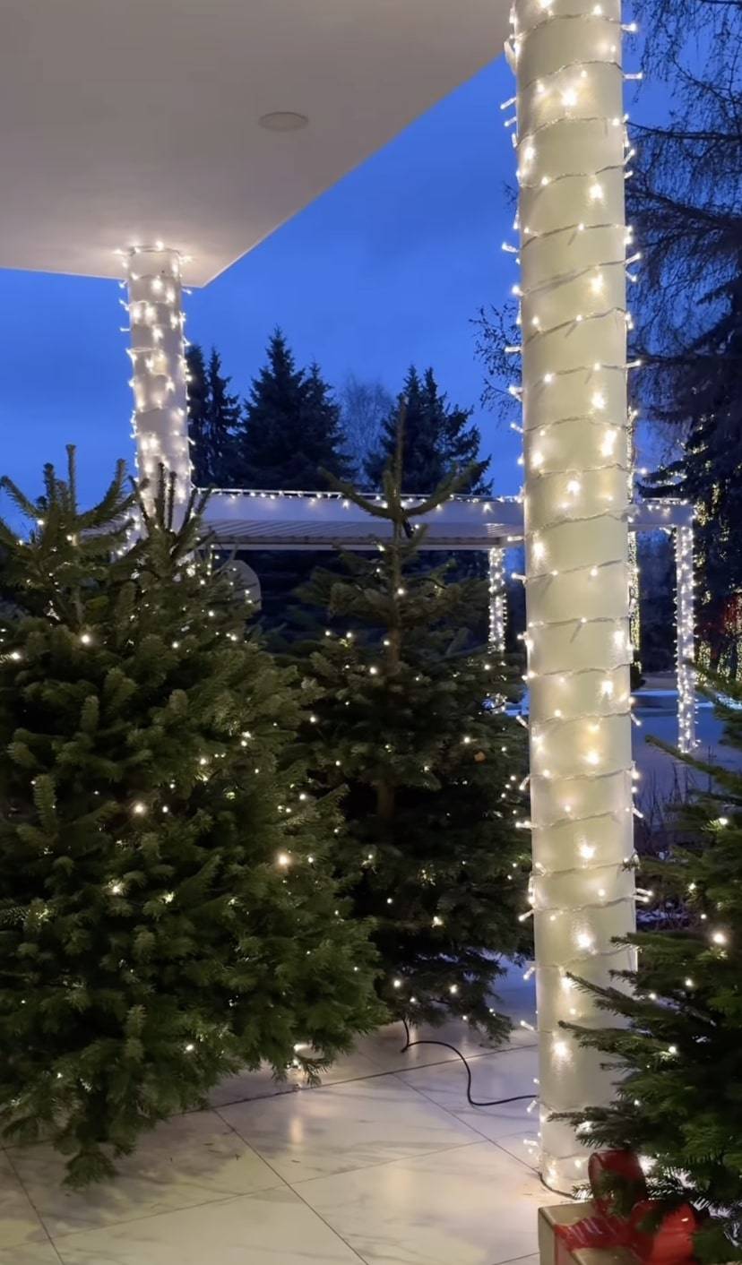 Klaudia Halejcio zmieniła swoją willę w wioskę ŚWIĘTEGO MIKOŁAJA! Drzewa oplecione lampkami, dziesiątki choinek i setki ozdób (FOTO)