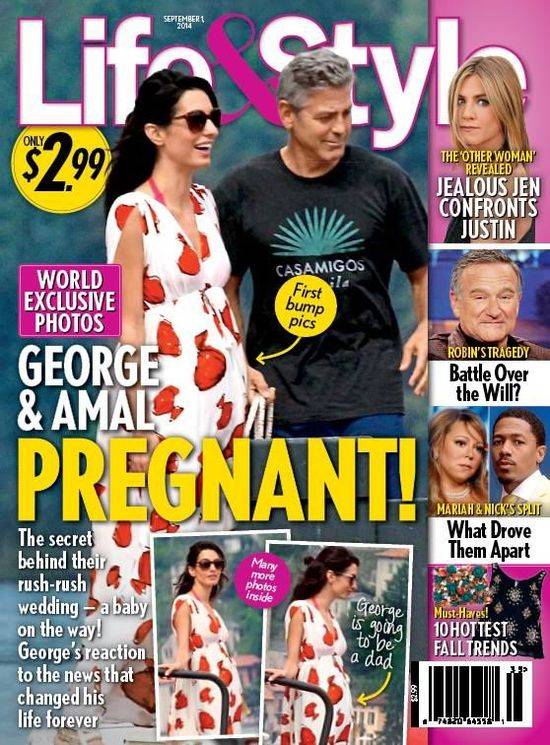 George Clooney i Amal Amaluddin na okładkach