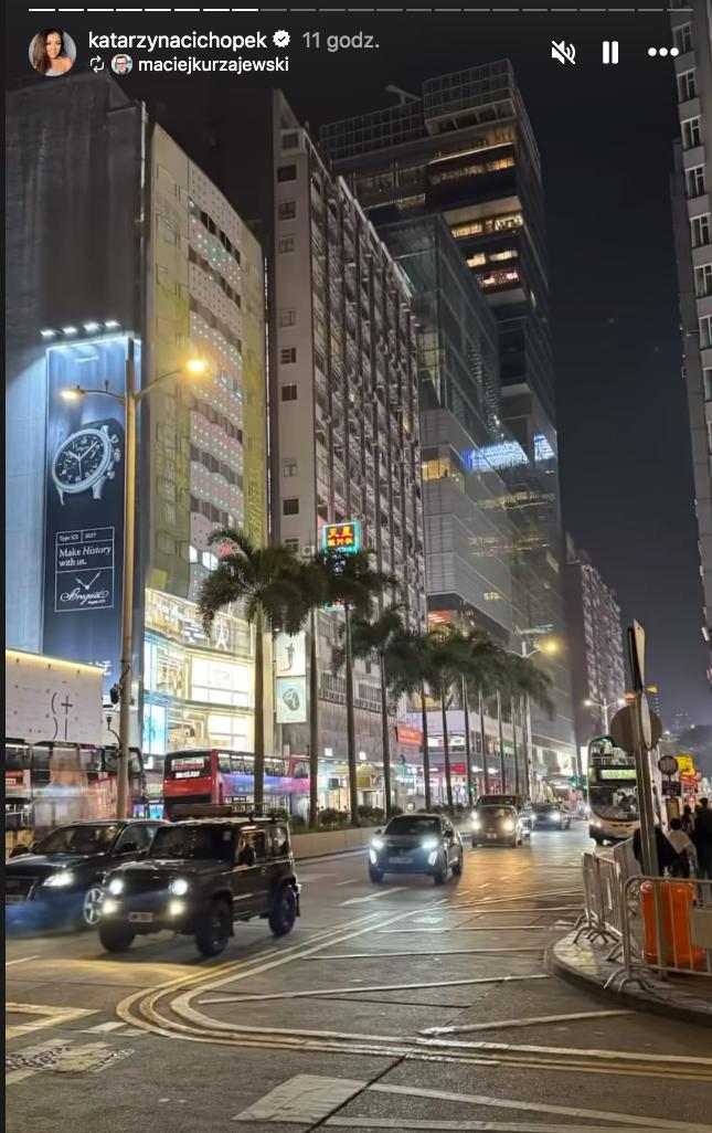 Kasia Cichopek z rodziną w Hongkongu