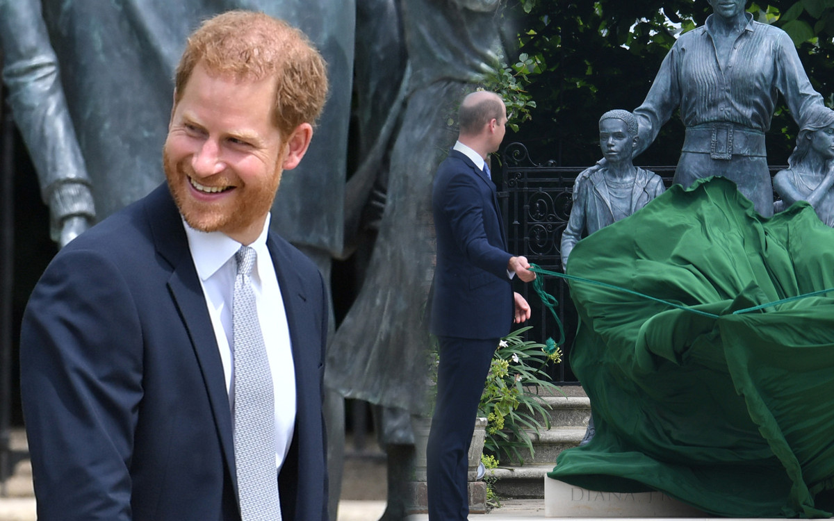 William i Harry ODSŁANIAJĄ pomnik księżnej Diany. Nie widać śladu konfliktu (ZDJĘCIA)