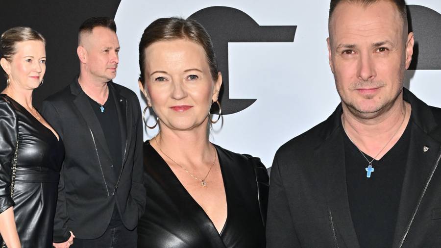 Paweł Małaszyński z żoną - premiera GQ Polska, fot.: KAPiF