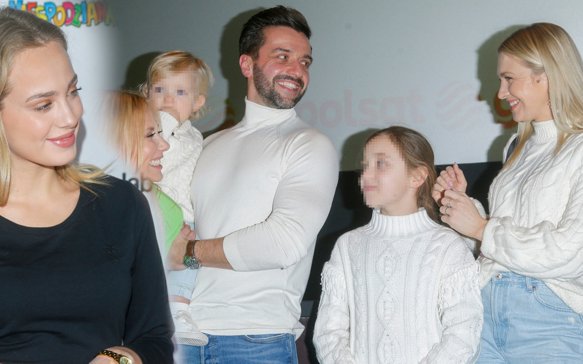 Barbara Kurdej-Szatan z całą rodziną na premierze rodzinnego musicalu. Są tak samo ubrani!