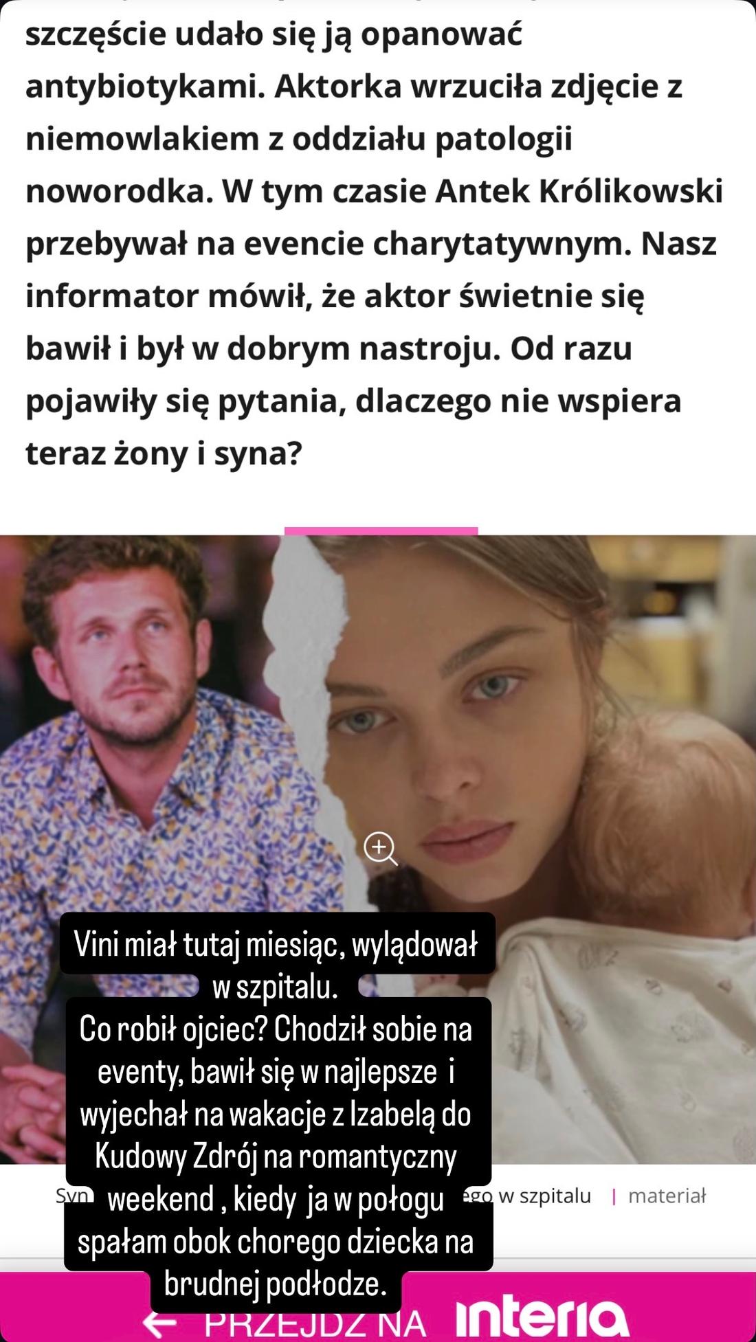 Opozda przerwała milczenie. Zmiażdżyła Królikowskiego, fot. Instagram