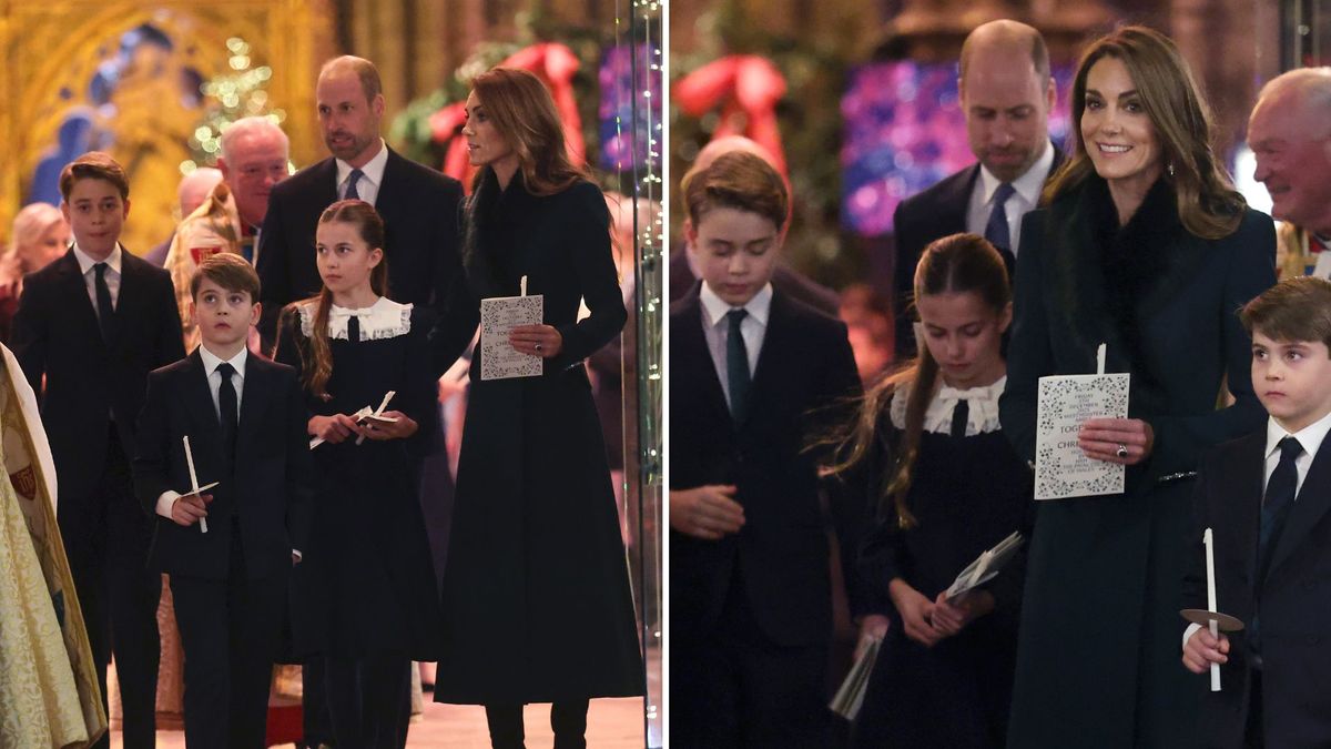 Księżna Kate i Książę William z dziećmi na kolędowaniu, fot. Chris Jackson / PA Images / Forum