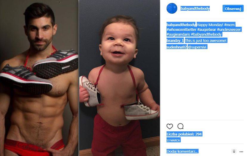 Półtoraroczny Augie pozuje jak jego wujek model (Instagram)