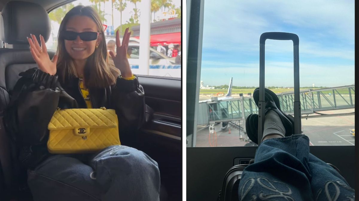 Julia Wieniawa na lotnisku w drodze do Cannes