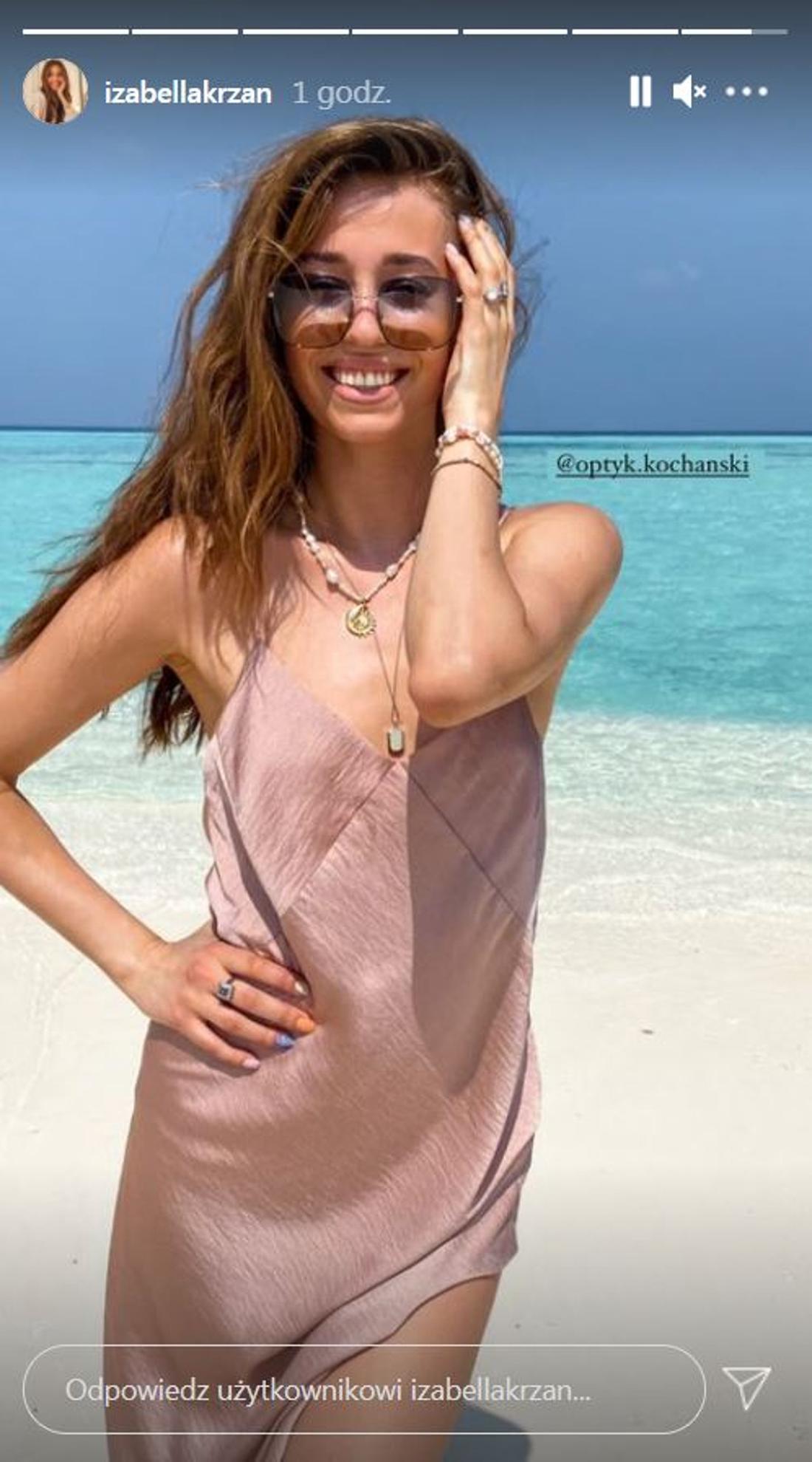 Izabella Krzan na rajskich wakacjach - nie należą do najtańszych. Izabella Krzan wypoczywa na Malediwach.