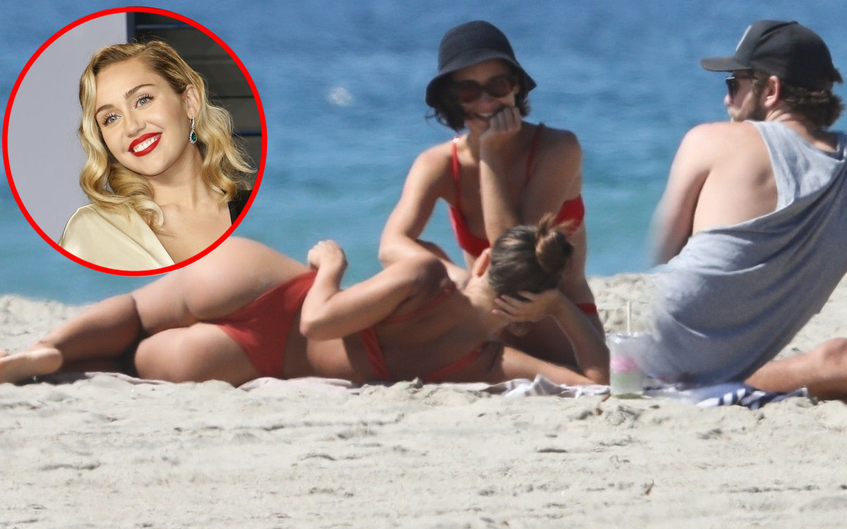 Miley Cyrus będzie WSCIEKŁA! Liam na plaży z dwiema dziewczynami w bikini!