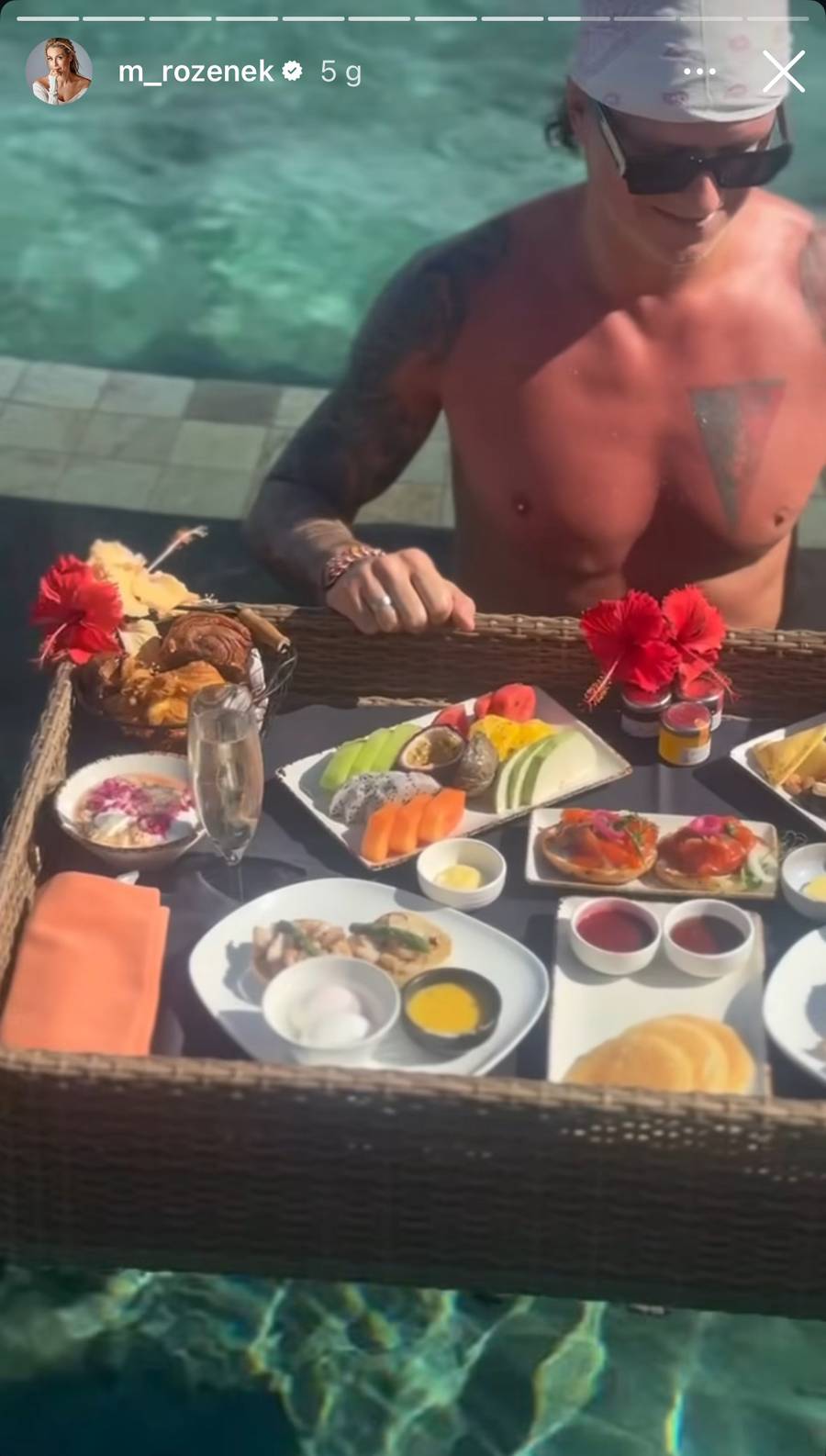 Romantyczne wakacje u Majdanów. Pysiula zaskoczył żonę z samego rana, fot. Instagram.