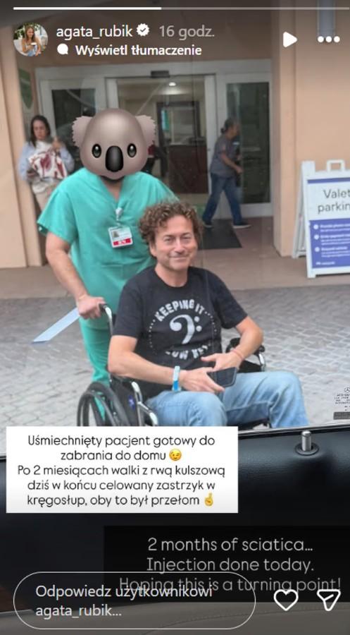 Piotr Rubik trafił do szpitala, fot. Instagram