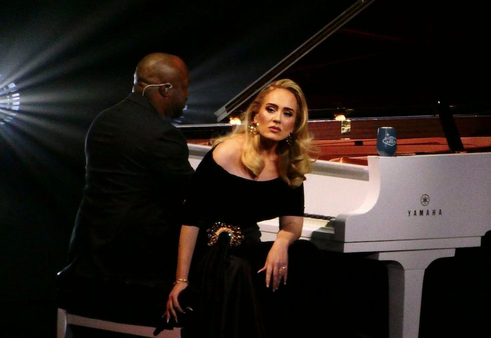 After cancelling her residency at Ceasars Palace last year. Adele finally took to the stage at the Colosseum. 18 Nov 2022,Image: 738647331, License: Rights-managed, Restrictions: World Rights, Model Release: no, Pictured: Adele's opening night in Las Vegas, Credit line: MEGA / The Mega Agency / Forum