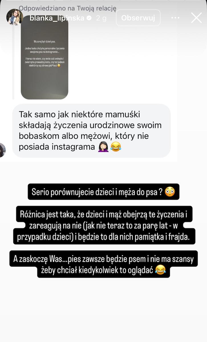 fot. Instagram @blanka_lipinska