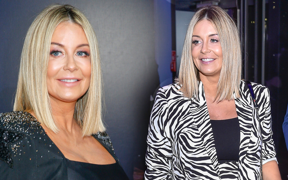 Małgorzata Rozenek-Majdan ubrana w strój do ćwiczeń pokazuje brzuszek w 8. miesiącu