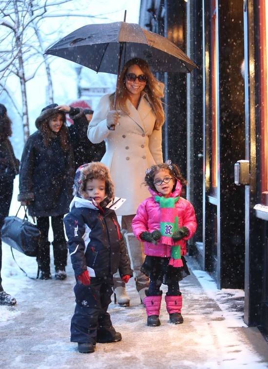 Mariah Carey z dziećmi w Aspen – zima 2013
