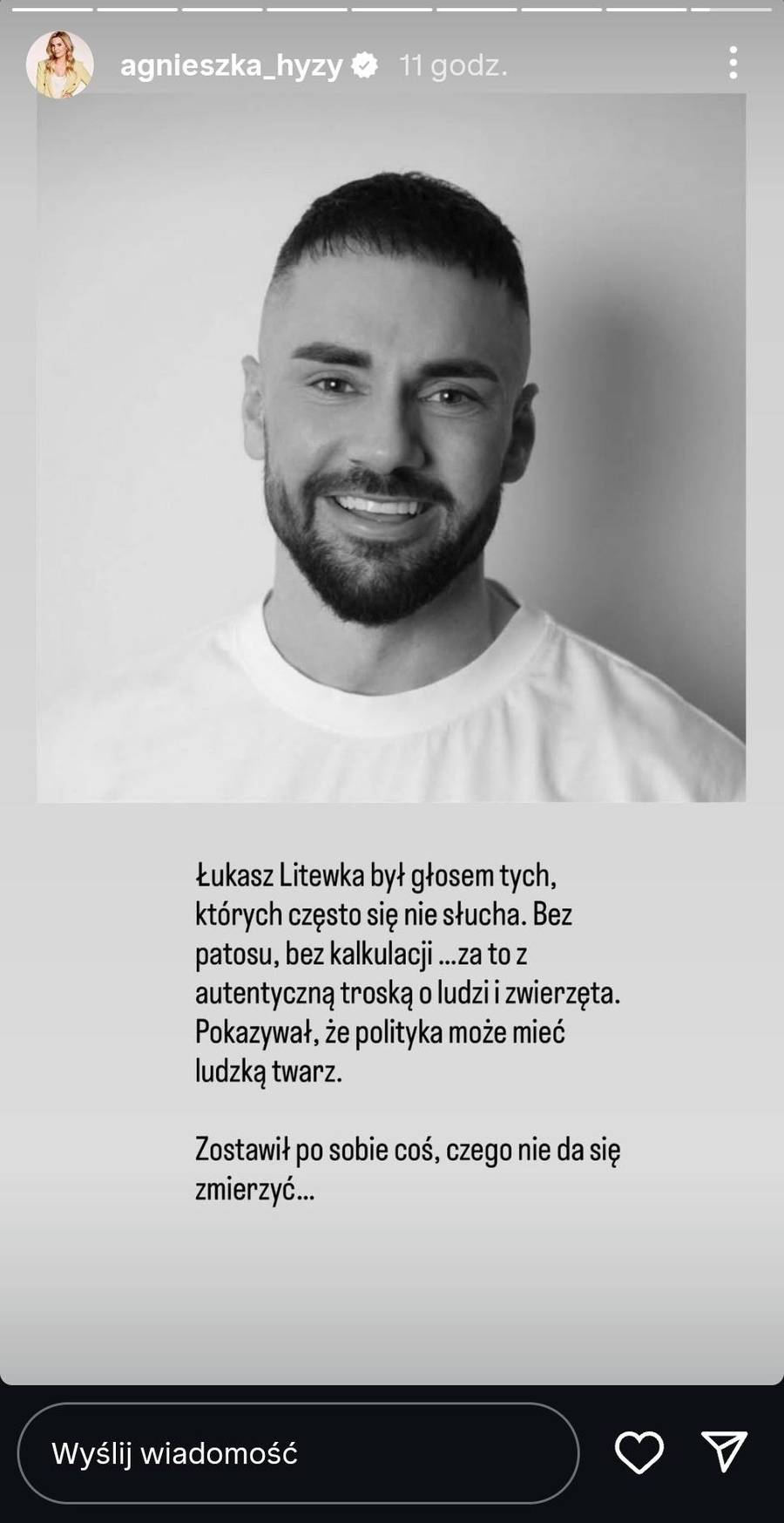 Gwiazdy żegnają Łukasza Litewkę, fot. Instagram