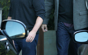 Zarośnięty Ben Affleck i łysy Matt Damon na spotkaniu