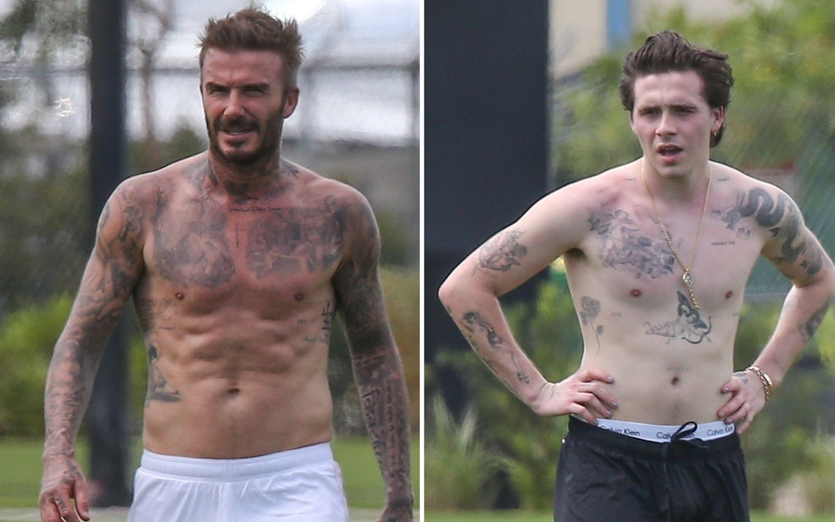 David Beckham ma 44 lata i sylwetkę LEPSZĄ od swego 21-letniego syna Brooklyna (ZDJĘCIA)