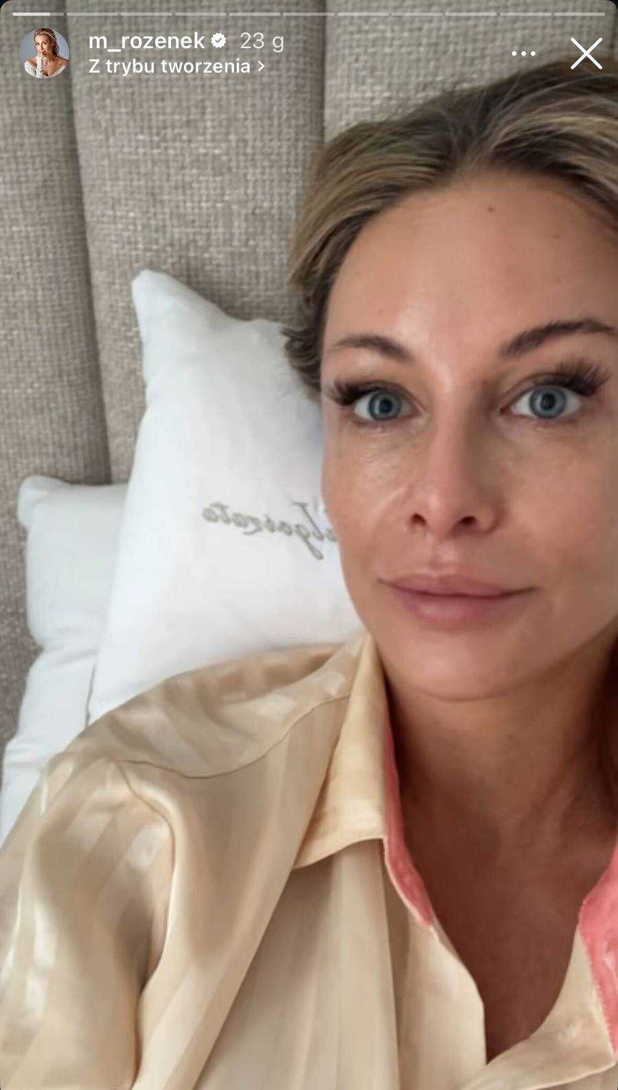 Małgorzata Rozenek bez makijażu, fot.: Instagram