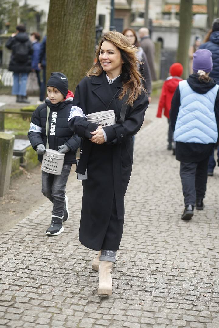 Gwiazdy na Powązkach. Magdalena Ogórek, Beata Tadla, Ida Nowakowska zabrała syna