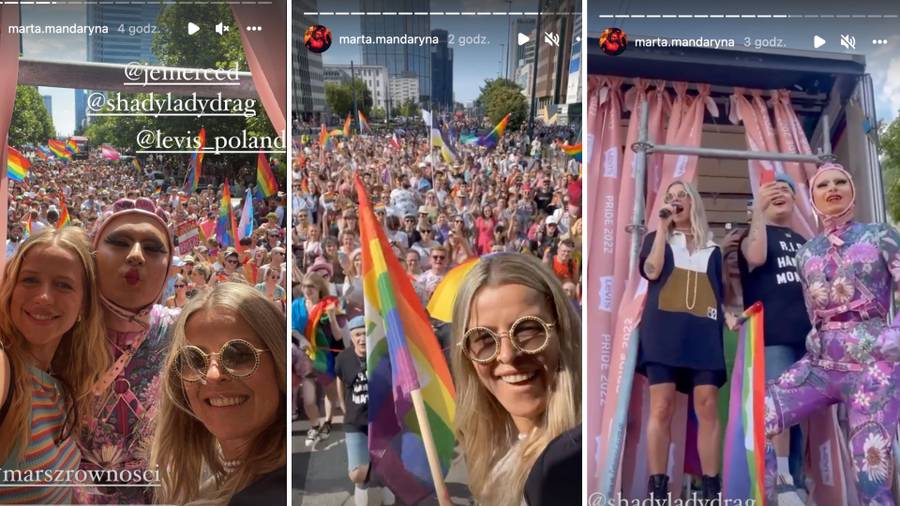 Gwiazdy na Paradzie Równości. Mandaryna bawi się z Jessicą Mercedes, Doda z Dżagą, ale TO Rozenek wygrała z tym lookiem