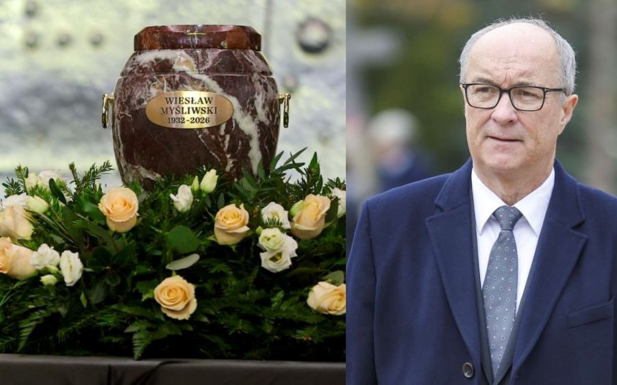 Włodzimierz Czarzasty na pogrzebie pisarza Wiesława Myśliwskiego