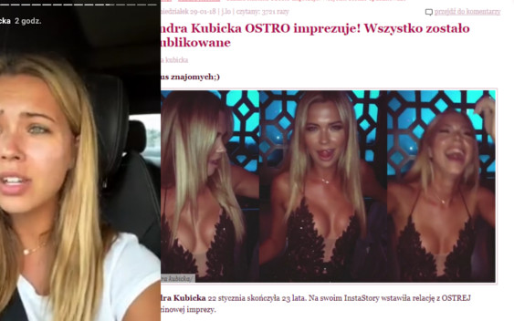 Zdenerwowana Sandra Kubicka komentuje newsa o OSTREJ imprezie!