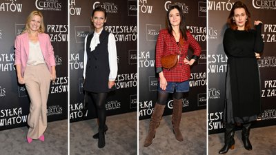 Premiera spektaklu “Przesyłka z zaświatów”. Anna Głogowska, Ilona Wrońska i Leszek Lichota, Adriana Kalska…