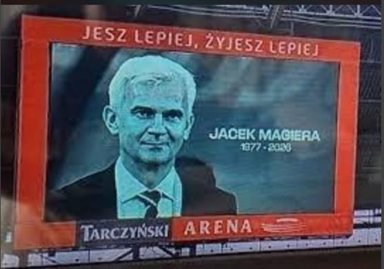 Wpadka na meczu Polaków, fot. screen TVP