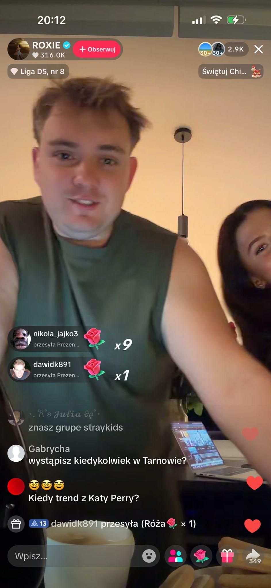 Kevin Mglej, Roxie Węgiel, fot. TikTok.