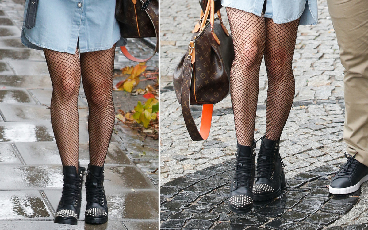 Znana trenerka postawiła na drapieżną stylizację: kabaretki do butów z ćwiekami