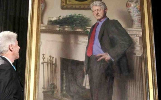 Na portrecie Billa Clintona ukryła się Monica Lewinsky
