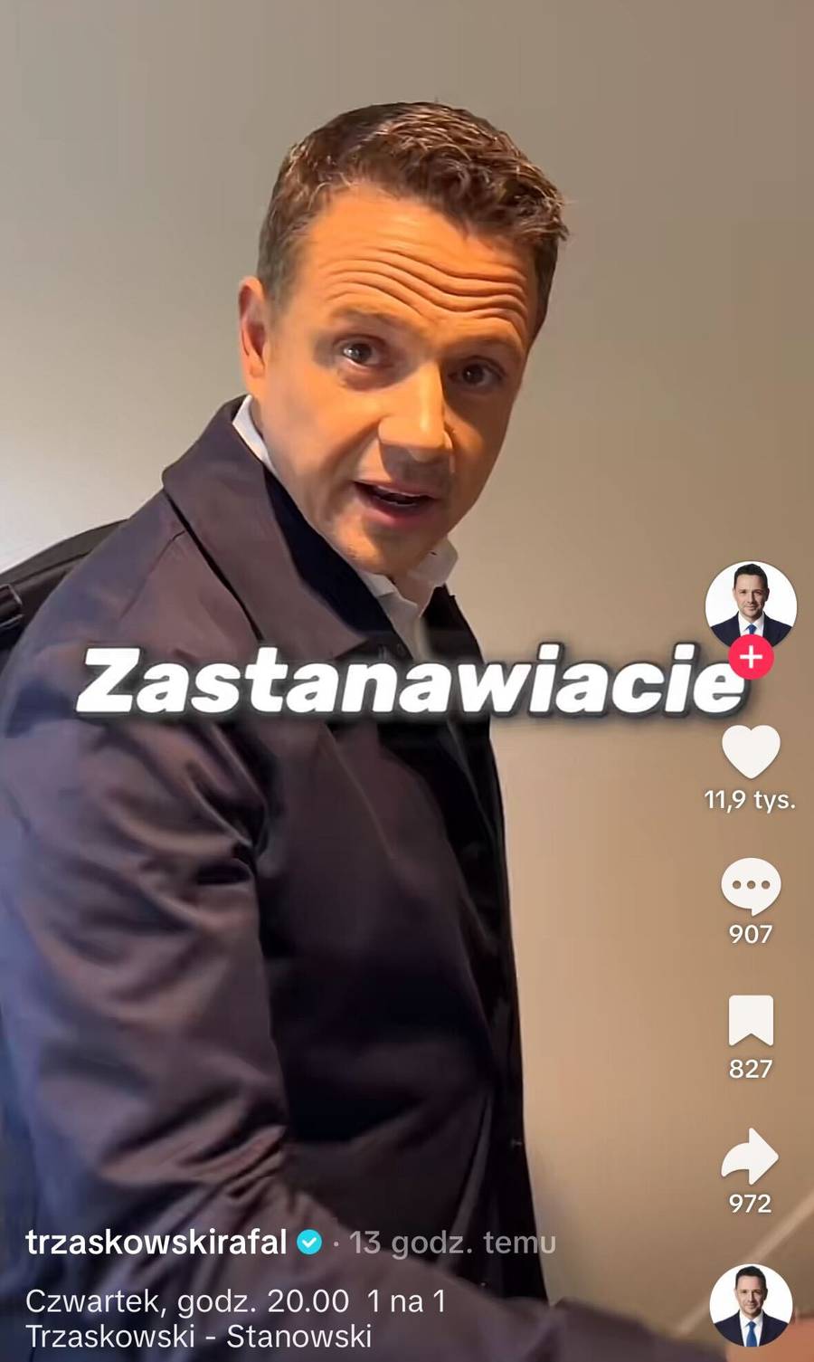 Rafał Trzaskowski, fot. TikTok.
