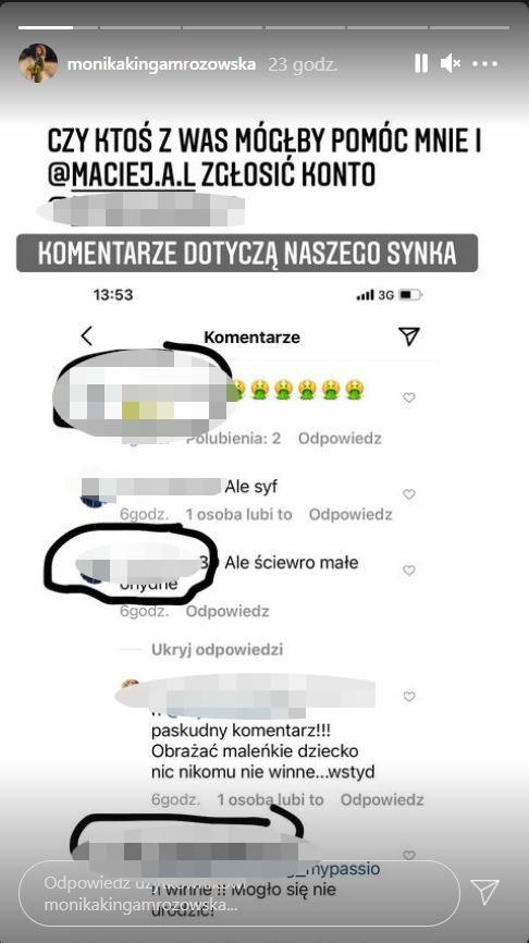 Monika Mrozowska walczy z hejtem, fot. Instagram