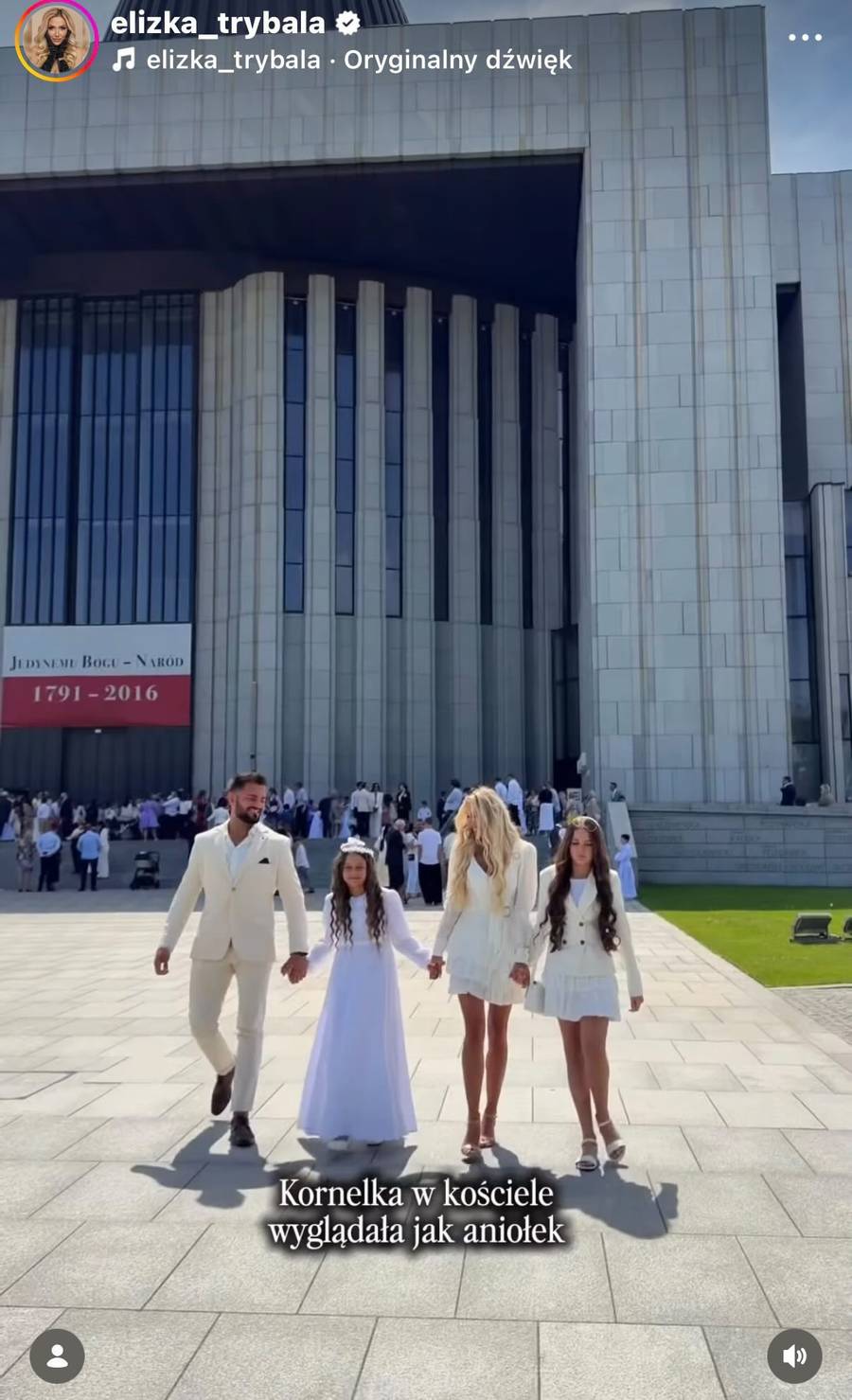 Eliza Trybała kulisy komunii córki/Instagram/elizka_trybala