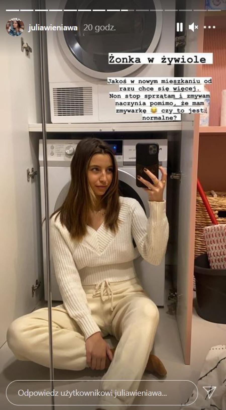 Julia Wieniawa zachwyca się nowym lokum. 