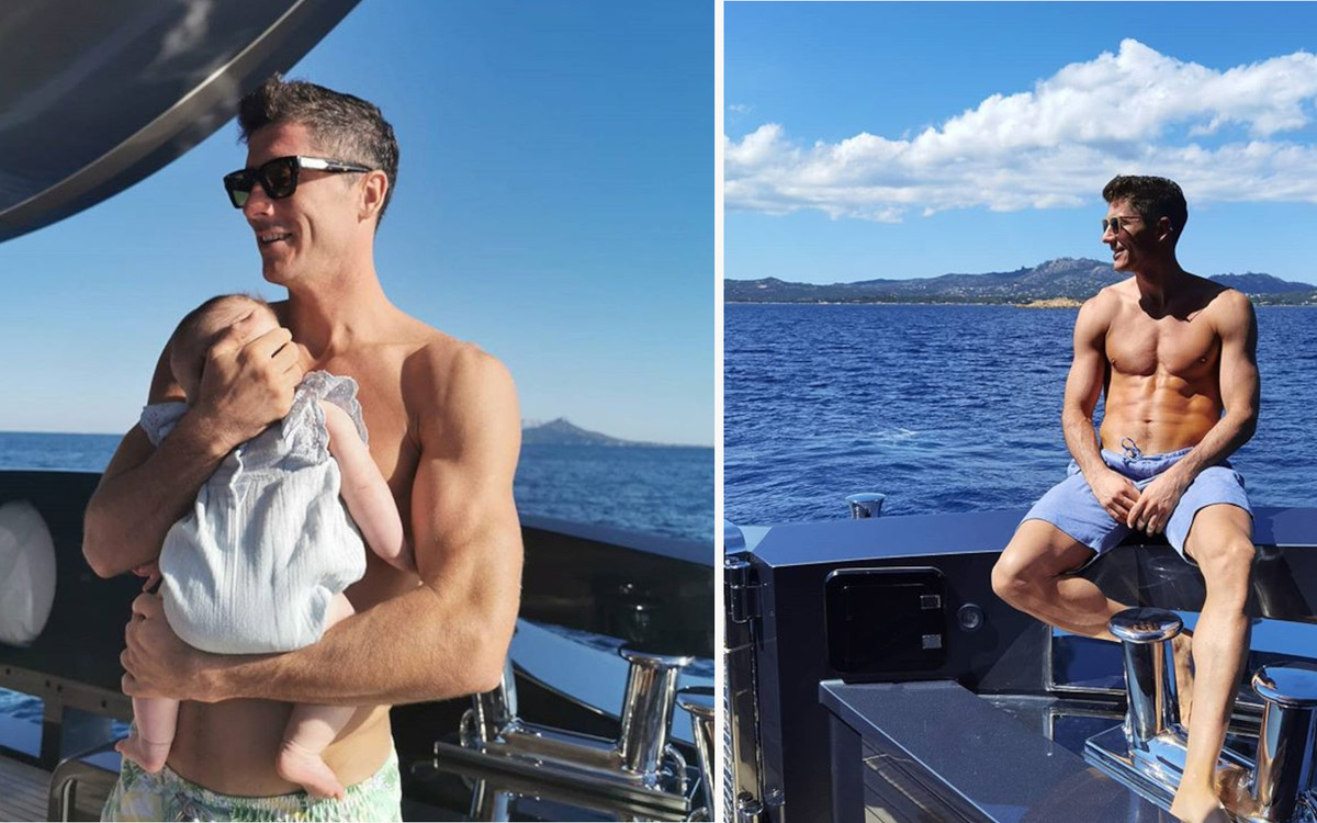 Umięśniony Robert Lewandowski tuli córkę