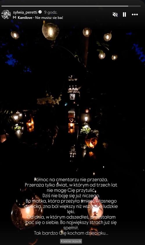 Sylwia Peretti uczciła 3. rocznicę śmierci syna, fot. Instagram
