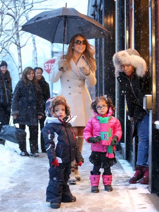 Mariah Carey z dziećmi w Aspen – zima 2013