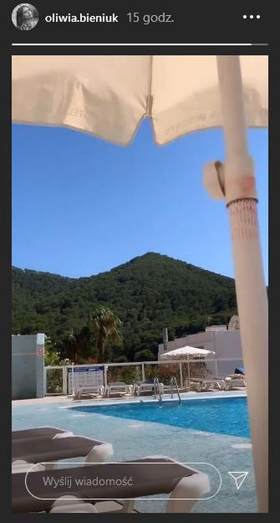 Oliwia Bieniuk na wakacjach