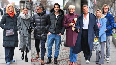 Tłum przed studiem “DDTVN”. Gwiazdy opatulone od stóp do głów. [Zdjęcia paparazzi]