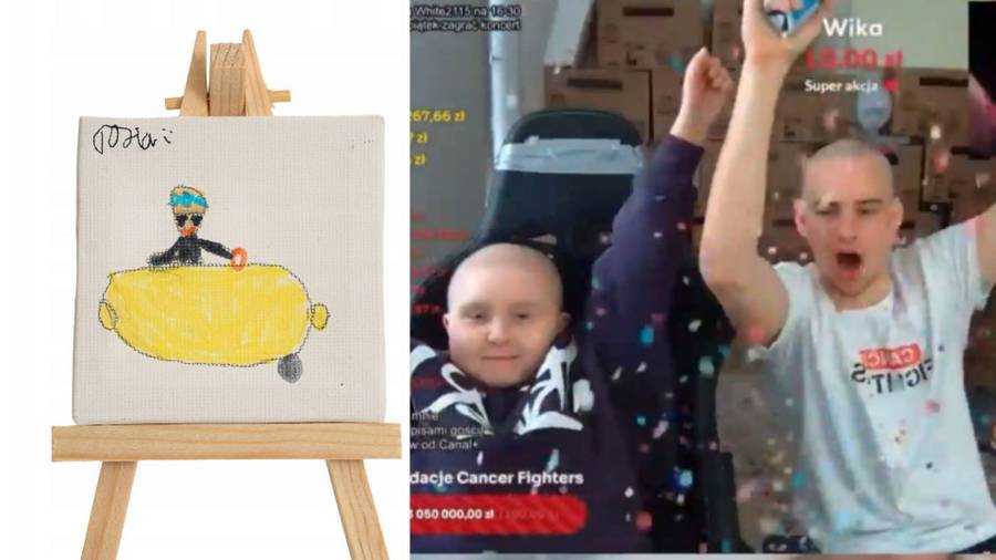 Aukcja po streamie u Łatwoganga, fot. YouTube/allegro