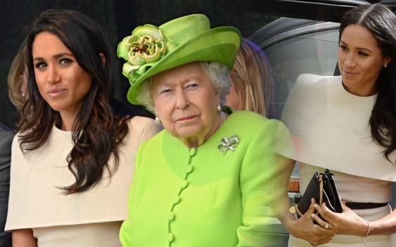 Pierwsze wystąpienie SOLO Meghan Merkle z królową Elżbietą!