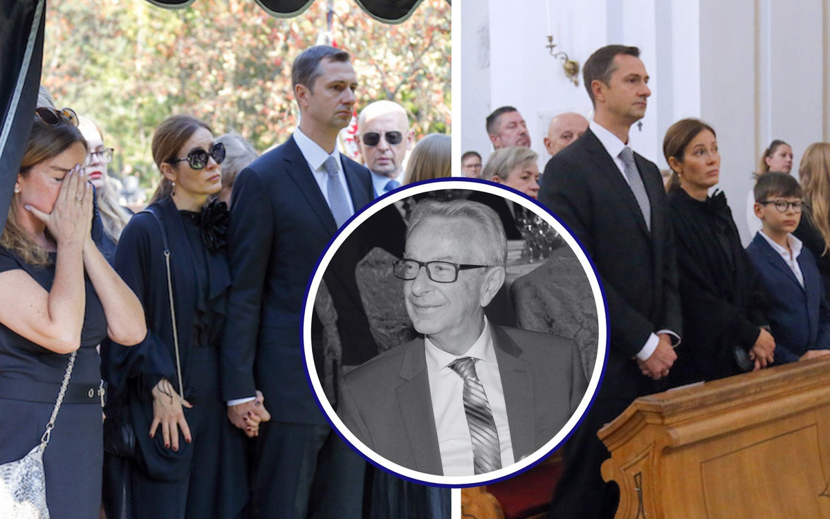 Pogrzeb Zbigniewa Lwa-Starowicza. Syn z rodziną w pierwszym rzędzie