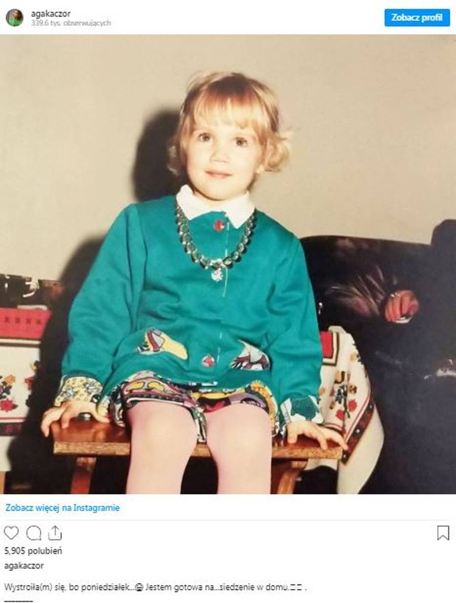 Agnieszka Kaczorowska jako kilkuletnia dziewczynka.