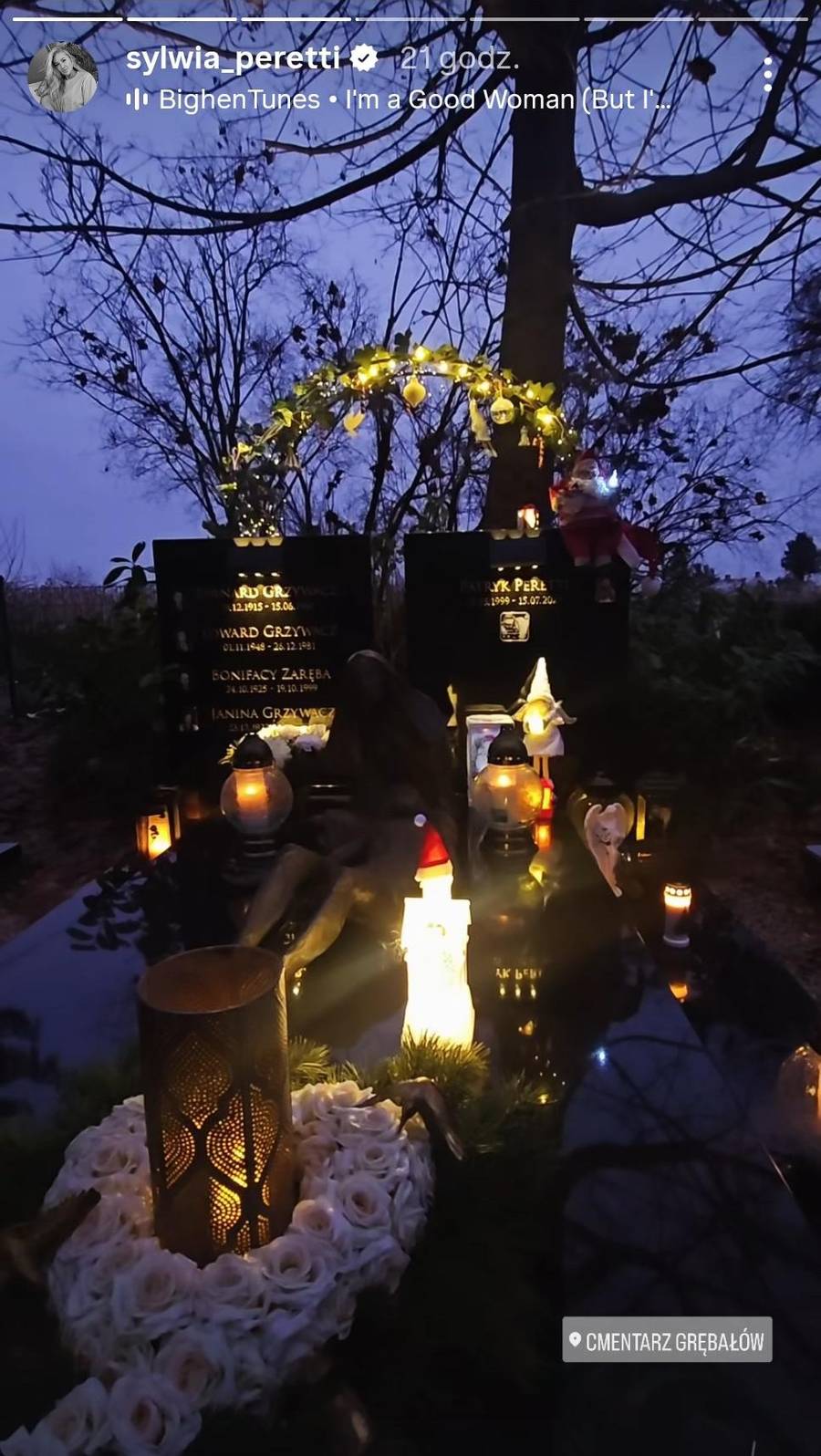 Sylwia Peretti odwiedziła grób syna, fot. Instagram