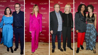 Gwiazdy na gali MocArty RMF Classic: Artur Żmijewski z żoną, córką i jej dziewczyną, Edward Miszczak z Anną Cieślak